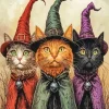Cat Witches Paint By Numbers