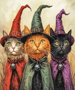 Cat Witches Paint By Numbers
