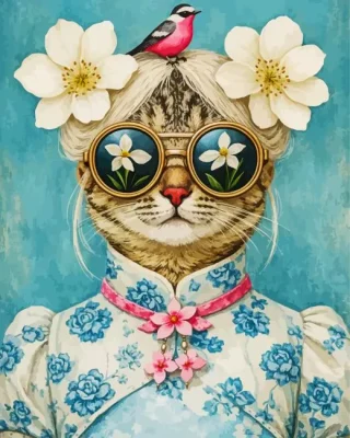 Chinese Cat Paint By Numbers 