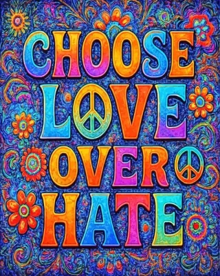 Choose Love Over Hate Paint By Numbers 