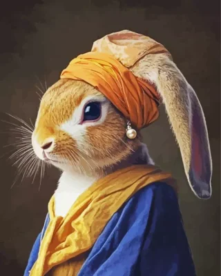 Elegant Rabbit Paint By Numbers 