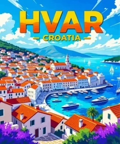 Hvar Croatia Paint By Numbers