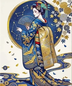 Japanese Geisha Art Paint By Numbers