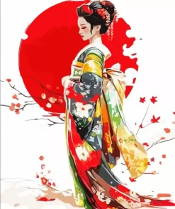 Japanese Geisha Paint By Numbers