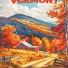 Vermont Poster Paint By Numbers