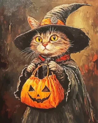 Witch Cat Paint By Numbers