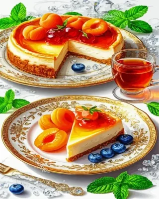 Fruit Cheesecake Paint By Numbers