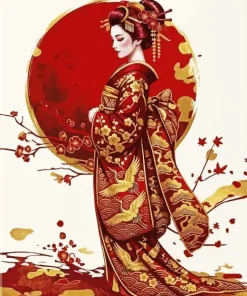 Geisha Lady Paint By Numbers