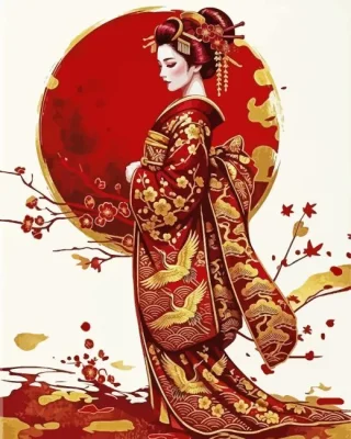 Geisha Lady Paint By Numbers