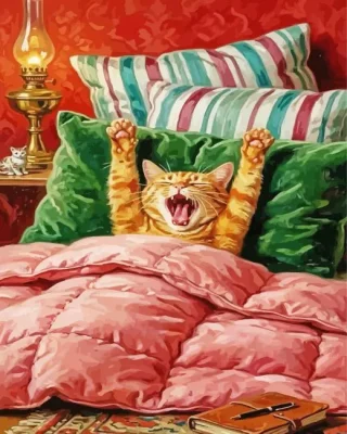 Sleepy Cat Paint By Numbers
