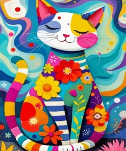 Whimsical Cat Paint By Numbers