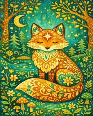 Whimsical Fox Paint By Numbers